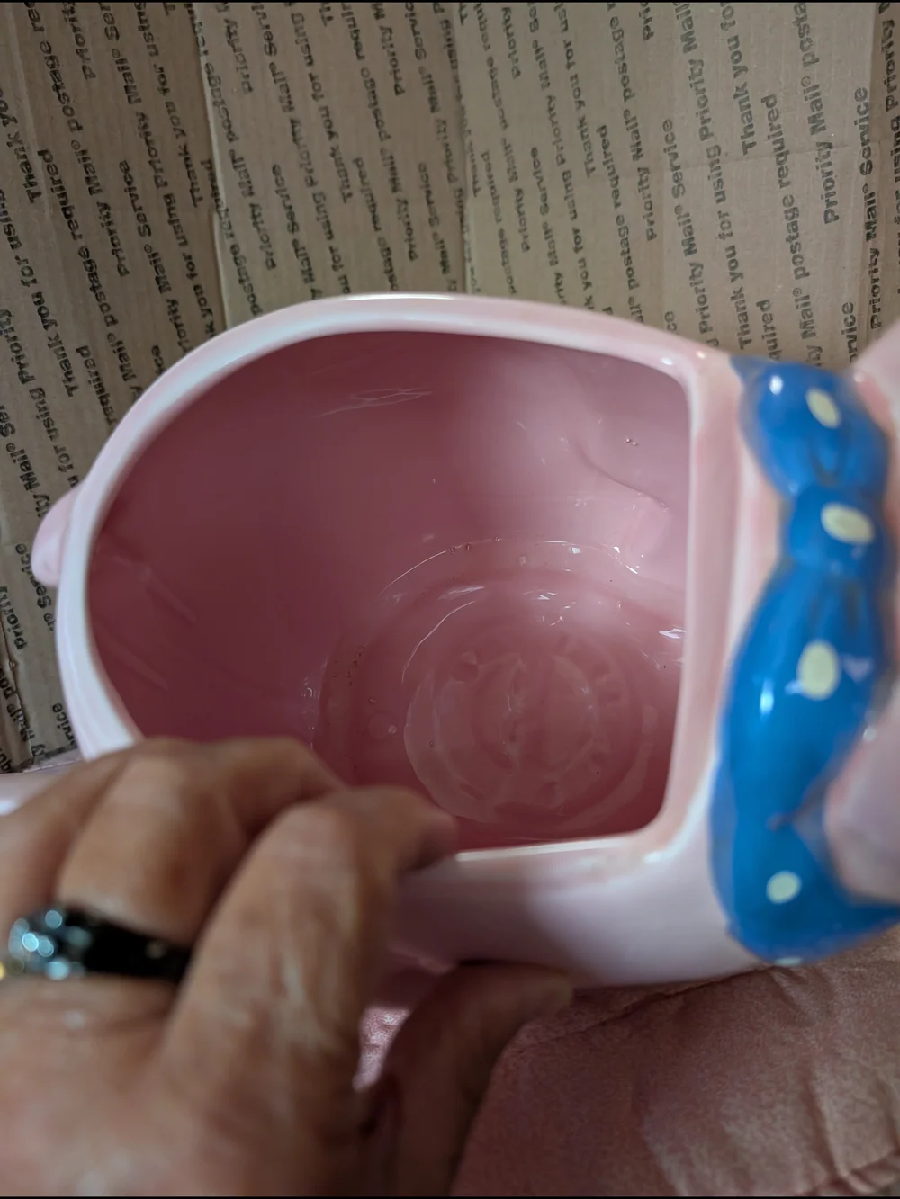 Coco Dottie Pink Ceramic Cookie Jar with Embossed Logo